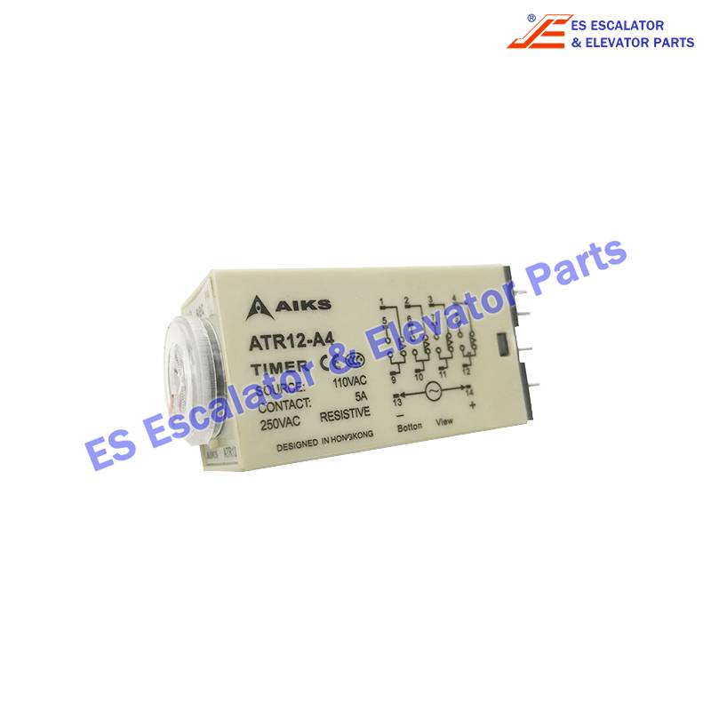 ATR12-A4 Elevator Series Time Relay Solid-state timer AIKS ATR12-A4 with time range delay 0-5s (5A 100 VAC 14 pin) Use For Aiks