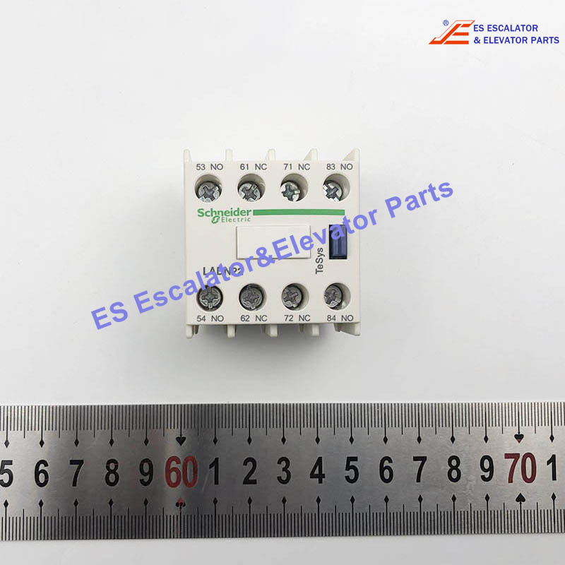LADN22 Elevator Auxiliary Contact Block 2 NO and 2 NC,Top Mount,Screw Clamp T terminals,For LC1D09 to LC1D150 Contactors Use For Schneider
