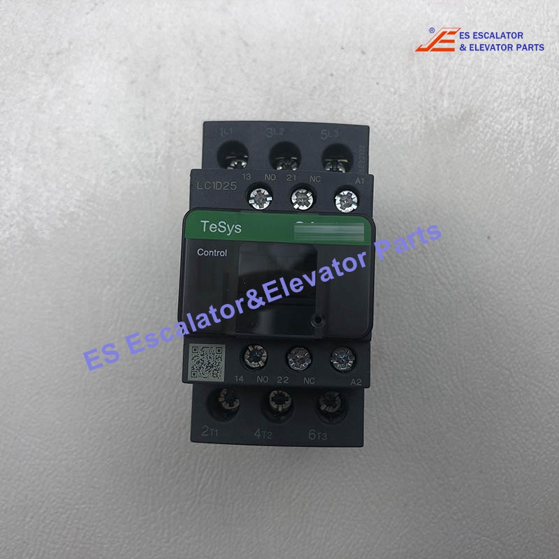LC1D25F7C Elevator Magnetic Contactor Type LC1D 3P 3NO 3PH 25A AC-3 40A AC-1 690V Complete With 110V 50/60Hz AC Coil 1NO/1NC Auxiliary Use For Schneider